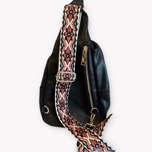 Moda Luxe Regina Aztec Saddlebag Sling Bag purse backpack